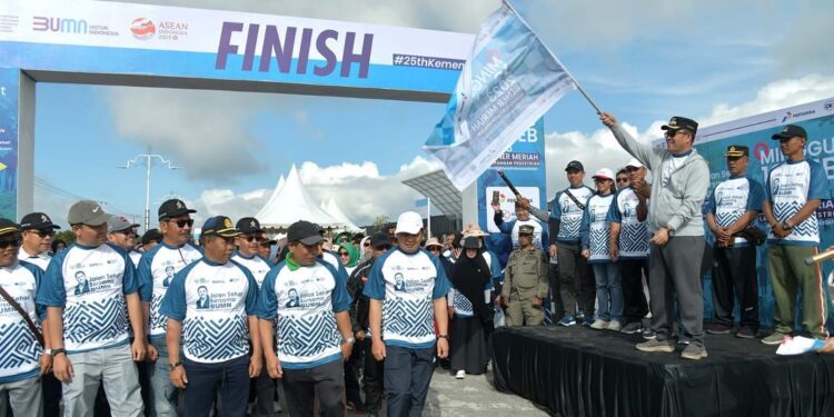 Gerak Jalan Sehat HUT Kementerian BUMN di Bener Meriah Berlangsung Semarak