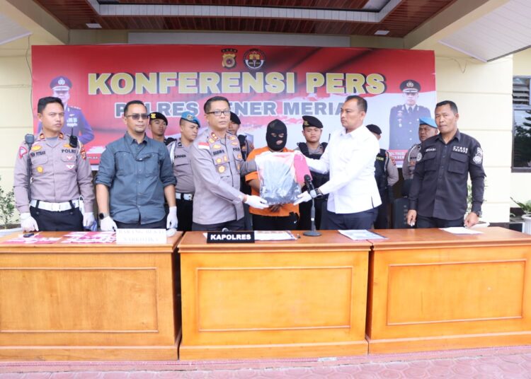 Polres Bener Meriah Gelar Konferensi Pers Kasus Jarimah Pencabulan