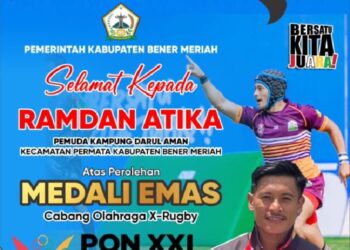 Pj. Bupati Bener Meriah Apresiasi Keberhasilan Ramdan Atika Meraih Mendali Emas PON XXI Aceh-Sumut