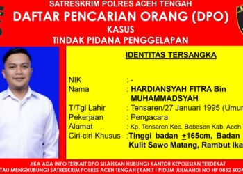 Oknum Pengacara di Aceh Tengah Jadi DPO Kasus Dugaan Penggelapan