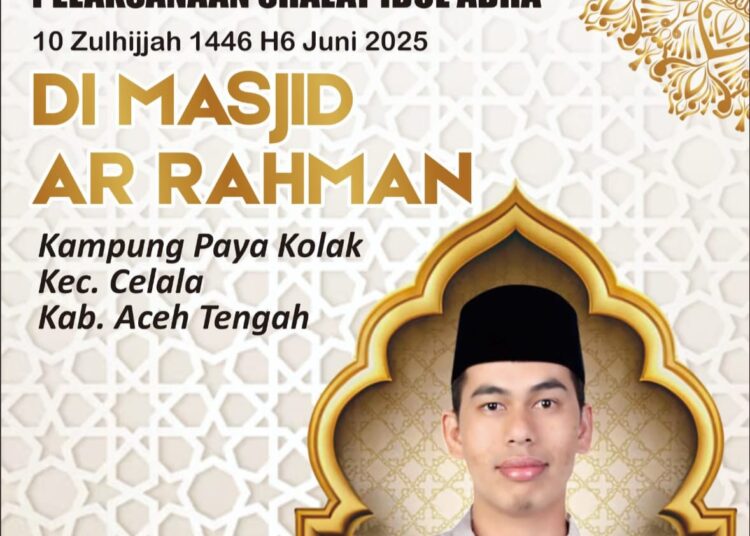 Bardan Sahidi Jadi Khatib Idul Adha di Paya Kolak Celala