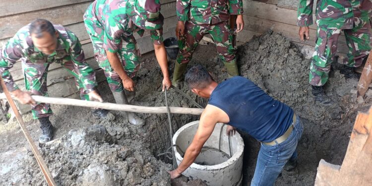 Satgas TMMD Kodim 0106/Aceh Tengah Benahi Sanitasi Warga Kampung Kute Keramil