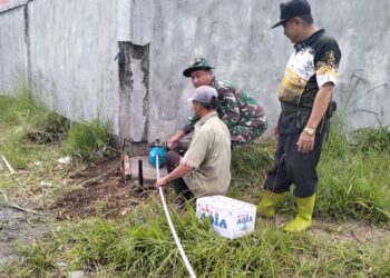 Satgas TMMD Rampungkan Pemasangan Saluran Air Bersih untuk Masjid Babussalam Atu Lintang