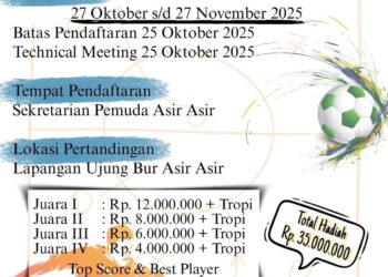 Pendaftaran Turnamen Futsal Semi Open Asir-Asir Cup IV di Takengon Masih Dibuka