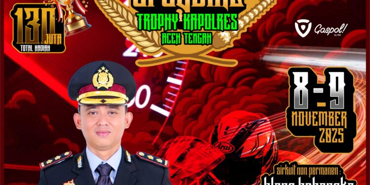 Kejurprov Drag Bike Trophy Kapolres Aceh Tengah Dihelat 8-9 Nopember 2025