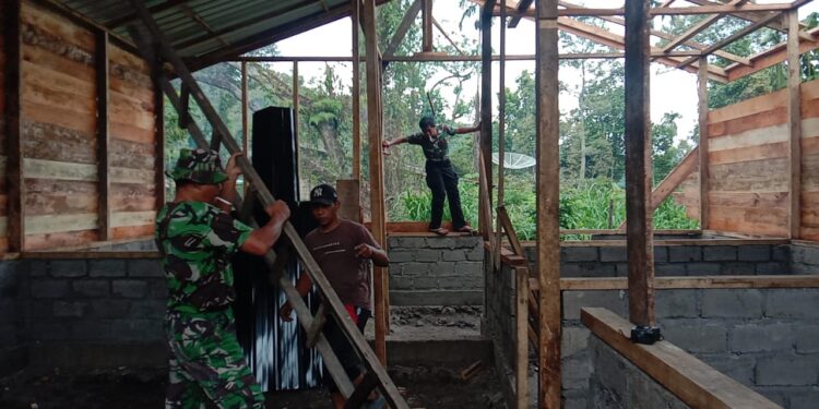 Progres Pembangunan Rumah Layak Huni Program TMMD Capai 50 Persen