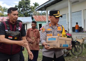 Kapolres Aceh Tengah Salurkan Bantuan untuk Pengungsi di Kecamatan Ketol