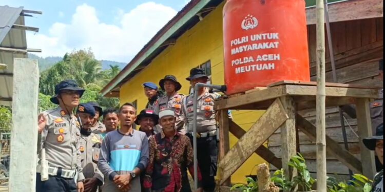 Penuhi Kebutuhan Air Bersih di Lokasi Bencana, Sumur Bor Bantuan Kapolda Aceh di Kampung Reje Payung Diresmikan
