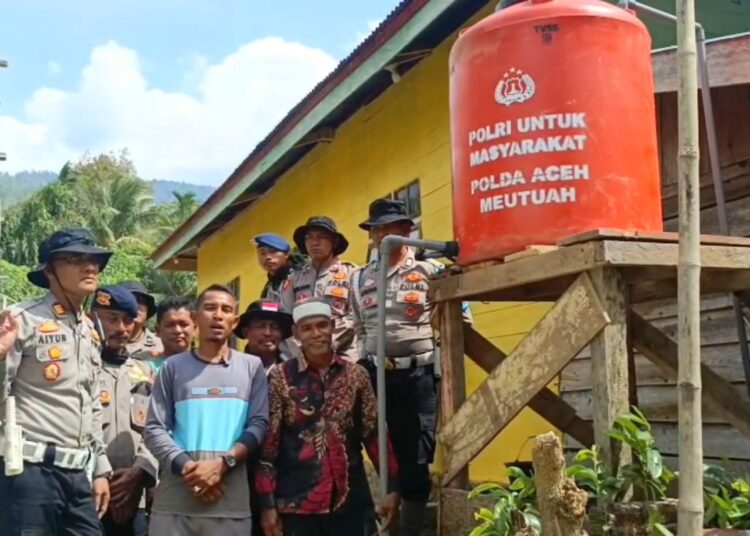 Penuhi Kebutuhan Air Bersih di Lokasi Bencana, Sumur Bor Bantuan Kapolda Aceh di Kampung Reje Payung Diresmikan