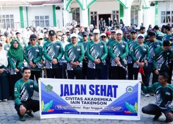 Jalan Santai Sehat dan Pengantaran Mahasiswa KKN 2026, IAIN Takengon Gaungkan Kepedulian Bagi Korban Kebakaran