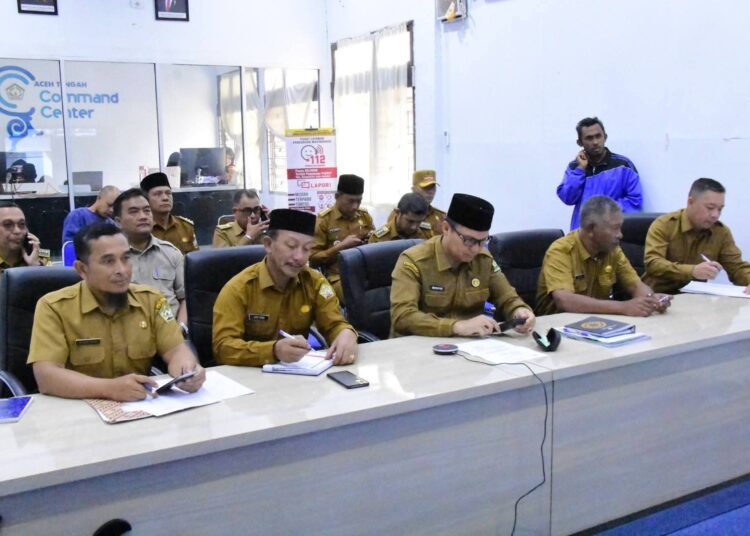 Sekda Aceh Tengah Ikuti Rakor Penyediaan Lahan Huntara dan Huntap