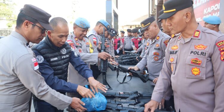 Pastikan Tidak Ada Penyalahgunaan, Kapolres Aceh Tengah Cek Inventaris Senpi Organik