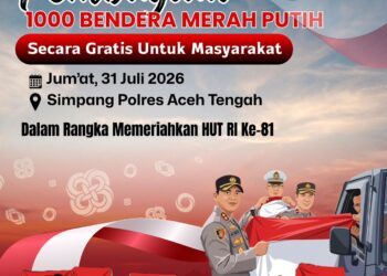 Pemkab Aceh Tengah Bagikan 1.000 Bendera Merah Putih kepada Masyarakat Sambut HUT ke-81 RI